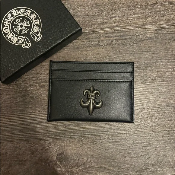 Chrome Hearts Black Fleur-de-Lis Card Holder - Picture 1 of 3